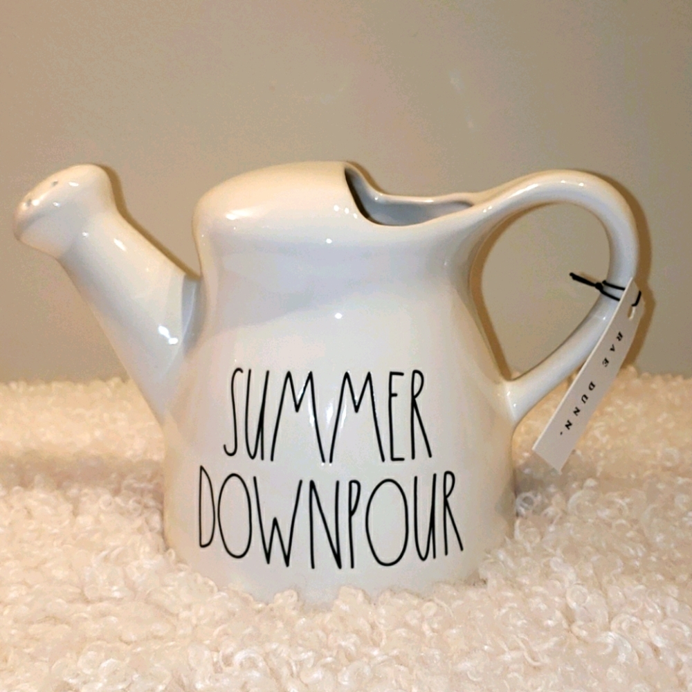 Rae dunn White SUMMER DOWNPOUR Watering Can